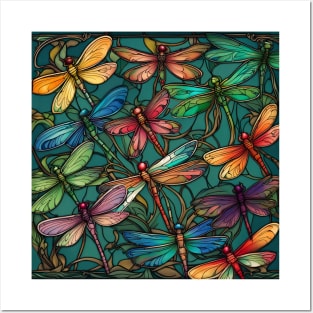 Dragonfly Rush Colorful Dragonflies Posters and Art